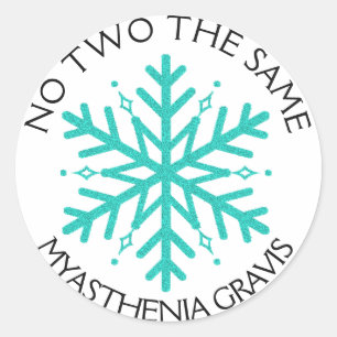 Myasthenia Gravis nr. 2 dezelfde sneeuwvloksticker Ronde Sticker