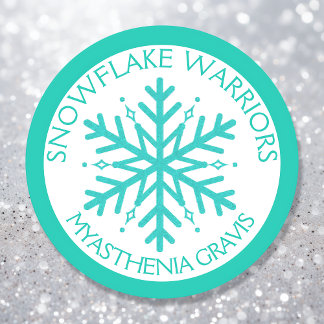 Myasthenia gravis sneeuwvlok krijger sticker