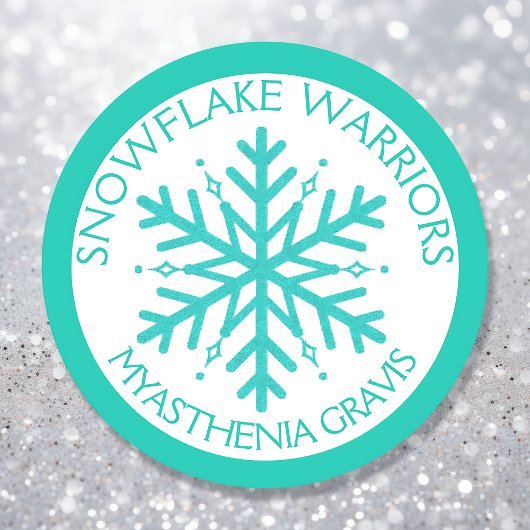 Myasthenia gravis sneeuwvlok krijger sticker