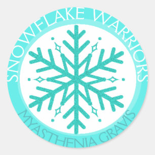 Myasthenia gravis sneeuwvlok krijger sticker