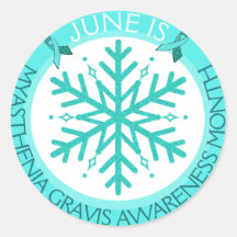 Myasthenia gravis sneeuwvlok krijger sticker