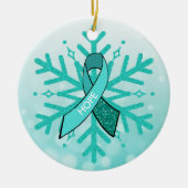 Myasthenia Gravis Snowflake kerstversiering Keramisch Ornament (Voorkant)