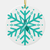 Myasthenia Gravis Snowflake kerstversiering Keramisch Ornament (Voorkant)