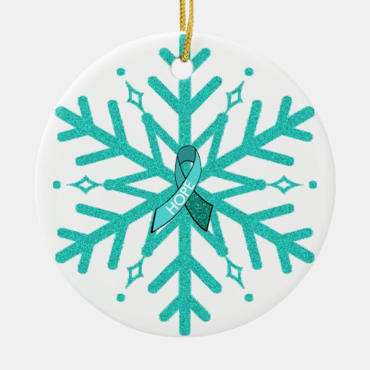 Myasthenia Gravis Snowflake kerstversiering Keramisch Ornament (Voorkant)