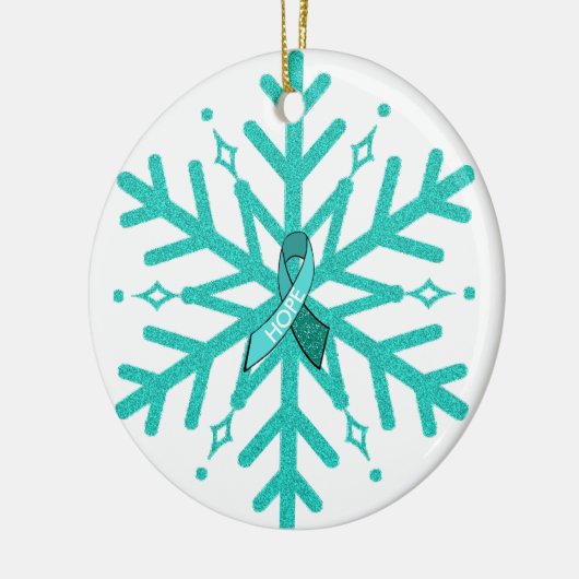 Myasthenia Gravis Snowflake kerstversiering Keramisch Ornament (Links)