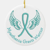 Myasthenia Gravis Snowflake kerstversiering Keramisch Ornament (Achterkant)
