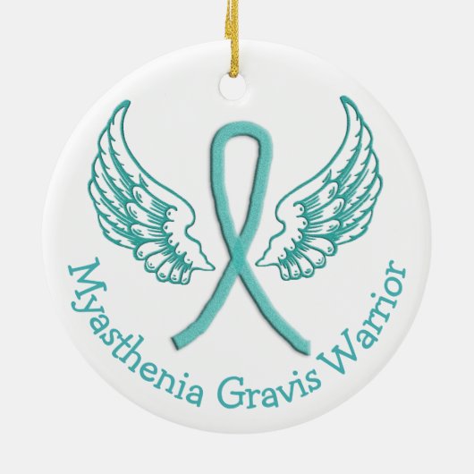 Myasthenia Gravis Snowflake kerstversiering Keramisch Ornament (Achterkant)