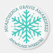 Myasthenia Gravis Snowflake Magnet (Devant)
