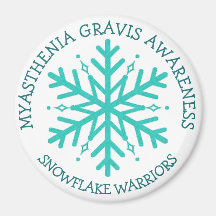 Myasthenia Gravis Snowflake Magnet