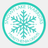 Myasthenia Gravis Snowflake Warrior autocollant (Devant)