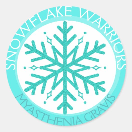 Myasthenia Gravis Snowflake Warrior autocollant (Devant)