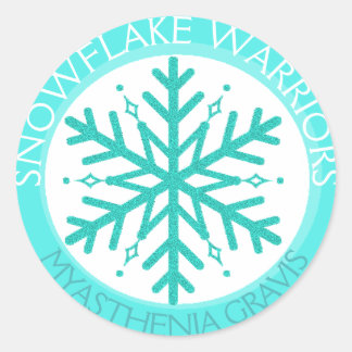Myasthenia Gravis Snowflake Warrior autocollant