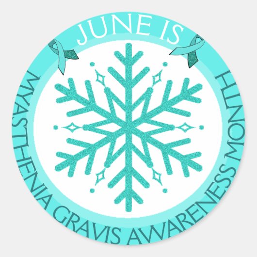 Myasthenia Gravis Snowflake Warrior autocollant (Devant)