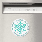 Myasthenia Gravis Snowflake Warrior Magnet Magneet (Insitu (Vaatwasser))
