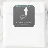 Myasthenia Gravis Sticker~ Vierkante Sticker (Tas)