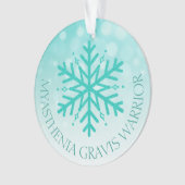 Myasthenia Gravis Warrior Snowflake Kerstmis Ornament (voorkant)