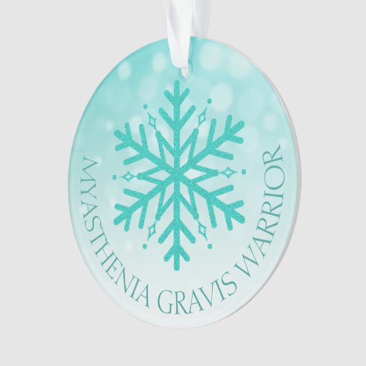 Myasthenia Gravis Warrior Snowflake Kerstmis Ornament (voorkant)