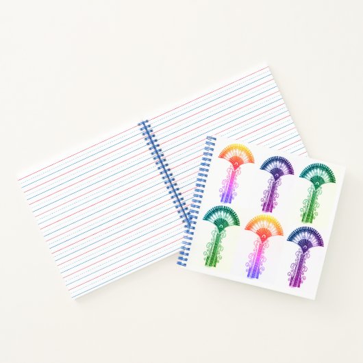 Myceense Grieks geïnspireerd kleurrijk bloemig Not Notitieboek (Binnen)