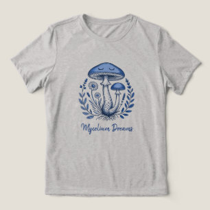 Mycelium Dromen Slaapzwam Vintage Botanisch Tri-Blend Shirt