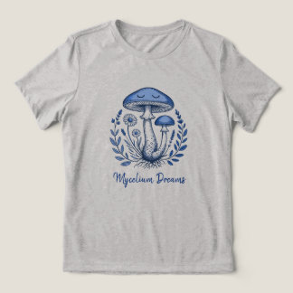 Mycelium Dromen Slaapzwam Vintage Botanisch Tri-Blend Shirt