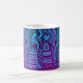 Mycénienne Grecque Inspiré Couple Bleu Mug (Centre)