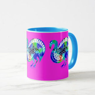 Mycénienne Grecque Inspiré Multicolore Oiseau Mug