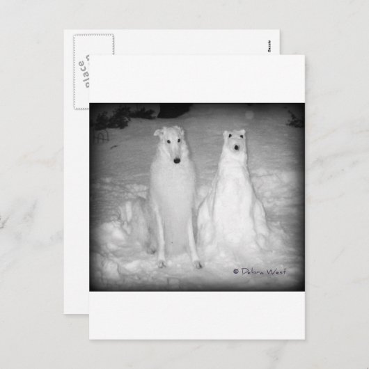 Mychtar en Zijne Snowdog. :) Feestdagenkaart (Voorkant / Achterkant)