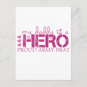 mydaddyisaheroproudarmybrat briefkaart
