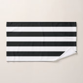 Mydeas | Bandes épaisses noires et blanches (Serviette à main)