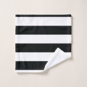 Mydeas | Bandes larges noires et blanches (Gant de toilette)