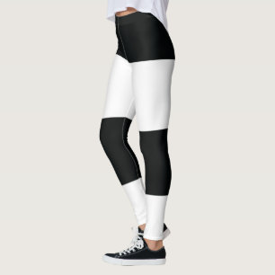 Mydeas   Extra brede zwarte en witte strepen Leggings