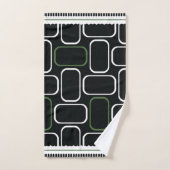 Mydeas | Rectangles vertes noir et blanc (Serviette à main)