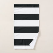 Mydeas | Zwarte en witte brede strepen Handdoek (Handdoek)
