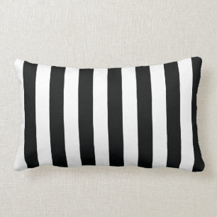 Mydeas   Zwarte en witte dikke strepen Kussen