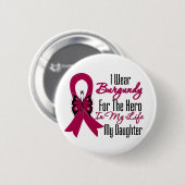 Myeloma Ribbon Hero My Daughter Ronde Button 5,7 Cm (Voorkant /achterkant)