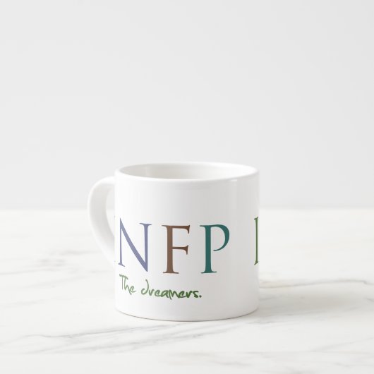 Myers-Briggs INFP De Dreamers Expresso Mok (Voorkant links)
