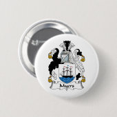 Myers Family Crest Ronde Button 5,7 Cm (Voorkant /achterkant)