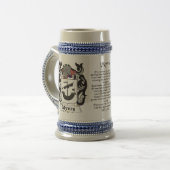 Myers Family Crest Stein Bierpul (Voorkant links)