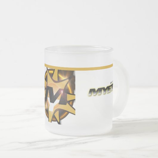 MYETV's Glass Mug 380gr. (Devant droit)