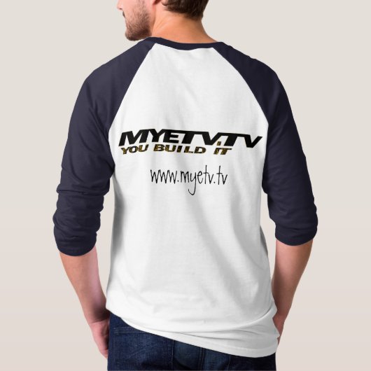 MYETV's Mannen Basic 3/4 Sleeve Raglan T-Shirt (Achterkant)
