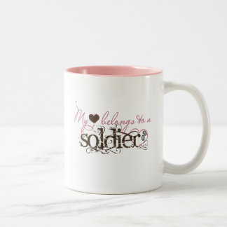 myheartssoldaat tweekleurige koffiemok