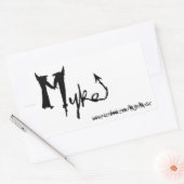 Myke Naam Rechthoek Sticker (Envelop)