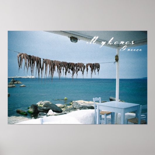 Mykonos, affiche de la Grèce (Devant)