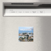 Mykonos Balnéaire Grèce Souvenir Frigo Magnet (In Situ (Lave-vaisselle))