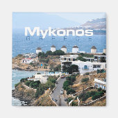Mykonos Balnéaire Grèce Souvenir Frigo Magnet (Devant)