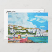 Mykonos, Carte postale Grèce (Devant / Derrière)