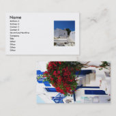 Mykonos, Grèce, îles grecques, cartes de visite (Devant / Derrière)
