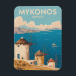 Mykonos Greece Illustration Travel Art Vintage<br><div class="desc">Mykonos retro vector travel design. From the scenic windmills to the charming lanes of Little Venice,  Mykonos offers a perfect mix of relaxation,  beauty,  and energy.</div>