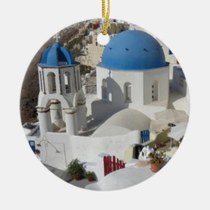 Mykonos Greece Travel Keramisch Ornament