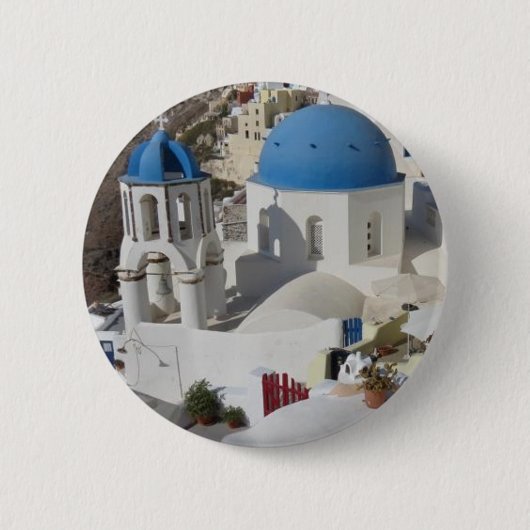 Mykonos Greece Travel Ronde Button 5,7 Cm (Voorkant)